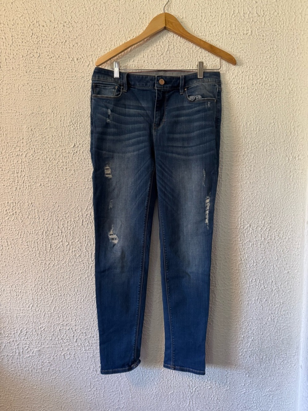 White House Black Market Women's Dark Blue Skinny Jeans